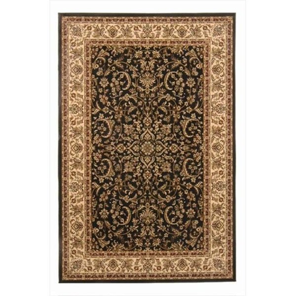 Radici Usa Inc Radici 1318-1526-BLACK Noble Rectangular Black Traditional Italy Area Rug; 5 ft. 3 in. W x 5 ft. 3 in. H 1318/1526/BLACK
